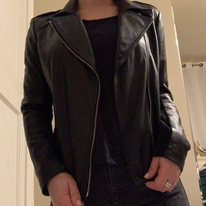 karl lagerfeld genuine leather jacket
